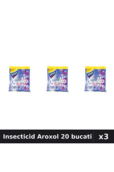 Aroxol Set 3 Insecticid Pastile Anti-Insecte - 20 Bucati, Protectie Gandaci T...