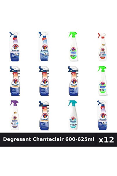 Chanteclair Set 12 Degresant Universal 600-625ml - 7 Arome, Anticalcar, Detar...