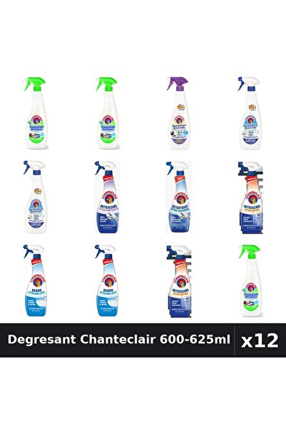 Chanteclair Set 12 Degresant Universal 600-625ml - Lămâie, Lavandă, Bicarbonat