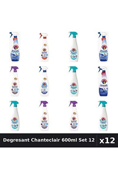 Chanteclair Set 12 Degresant Universal 600-625ml - 7 Arome, Detartrant, Bicar...