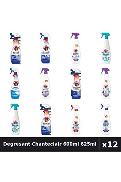 Chanteclair Set 12 Degresant Universal 600ml 625ml - 7 Arome, Anticalcar, Bic...