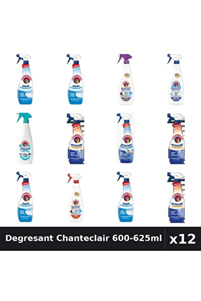 Chanteclair Set 12 Degresant Universal 600-625ml - 7 Arome, Anticalcar, Detar...