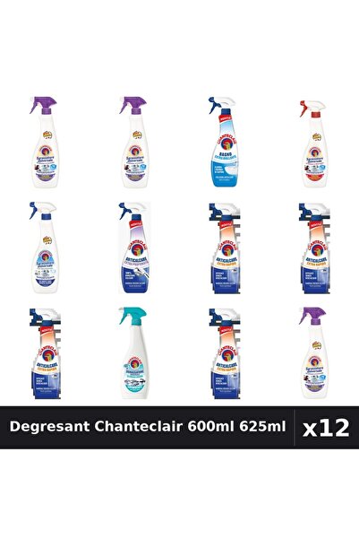 Chanteclair Set 12 Degresant Universal 600ml 625ml - 8 Arome, Anticalcar, Bic...
