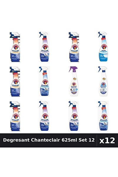 Chanteclair Set 12 Degresant Anticalcar 625ml - Extra Rapid, Parfumat, Stralu...