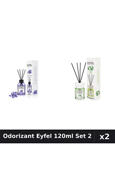 Eyfel Set 2 Odorizant Camera Betisoare - Lavanda, Iasomie, 120ml Parfum