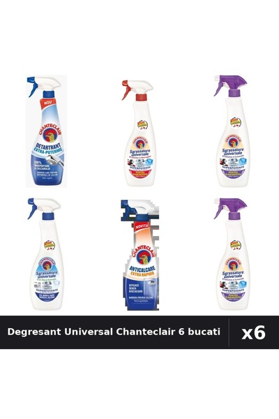 Chanteclair Set 6 Degresant Universal 600ml-625ml - Marsilia, Lavanda, Bicarb...