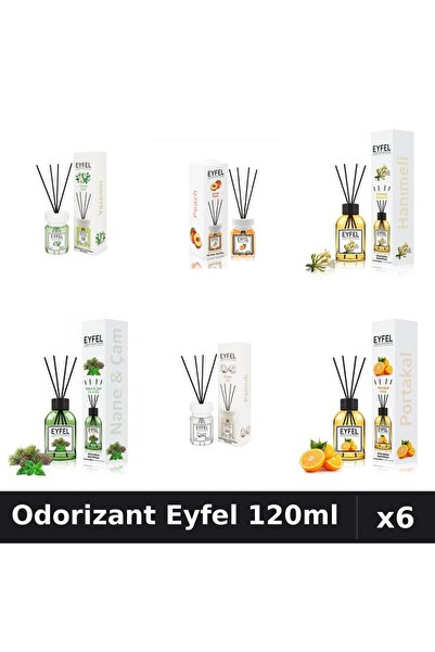 Eyfel Set 6 Odorizante Camera Betisoare - 6 Arome Asortate, 120ml Parfum