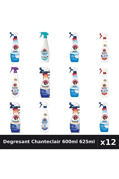 Chanteclair Set 12 Degresant Universal 600ml 625ml - 6 Arome, Anticalcar, Bic...