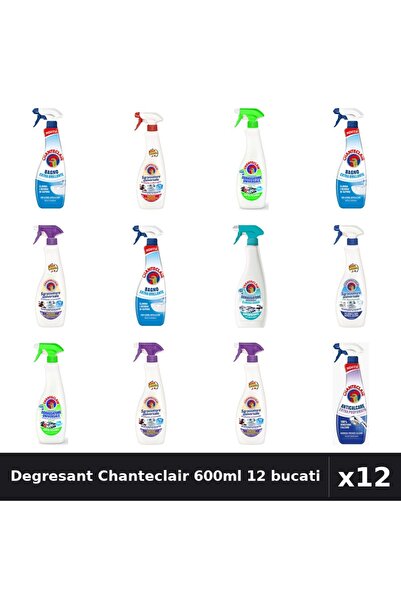 Chanteclair Set 12 Degresant Universal 600-625ml - 8 Arome Asortate Curatenie...