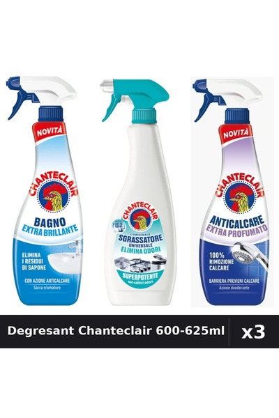 Chanteclair Set 3 Degresant Universal 600-625ml - Anti-Miros, Extra Parfumat,...