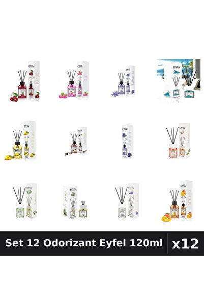 Eyfel Set 12 Odorizante Camera Betisoare, Acacia, Ananas, Cirese, Iasomie, La...