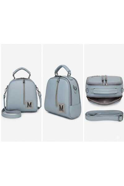 Gernic Women's Light Blue Mini Shell Bag – PU Leather Crossbody Handbag with ...