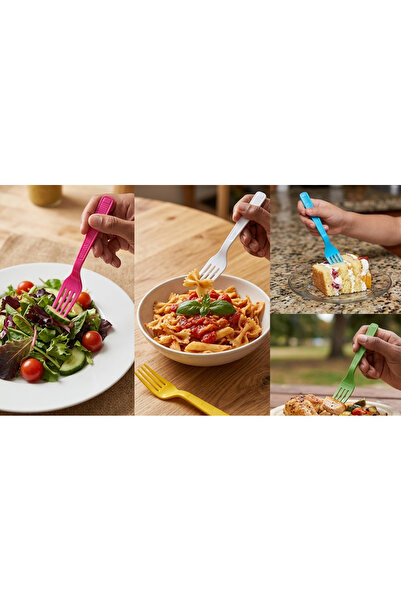 Ark Plastic Fork Set with Vibrant Color Options Suitable for Any Environment,...