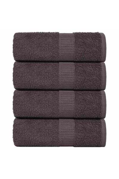 vidaxl Bath washcloths, FROGN, 4 pcs, anthracite, 15 x 21 cm, 360 g/m²