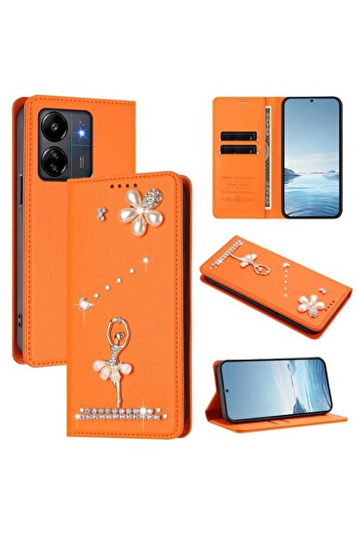 sscase Ballet Girl Θήκη Βιβλίο Orange (Xiaomi Redmi 13C/Poco C65)