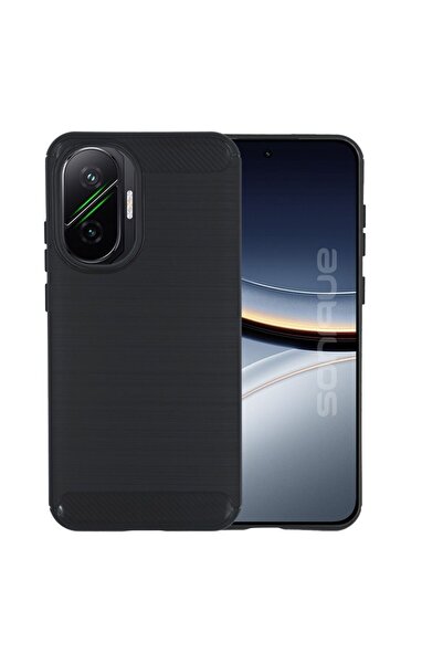 Sonique Θήκη Σιλικόνης Carbon Brushed Xiaomi Poco F7 5G Μαύρο