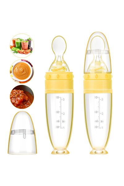 Arabest 2-Piece Silicone Baby Spoons,Infant Feeding Spoon with Standing Base,...