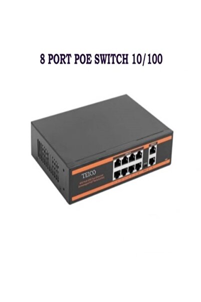 8 Port Poe Switch 10/100 8+2 Teico-5108