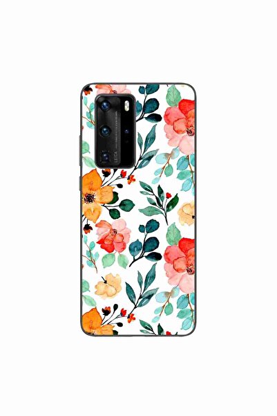 OEM Husa compatibila cu Huawei P40 Pro Silicon Gel Tpu Model Painted Flowers