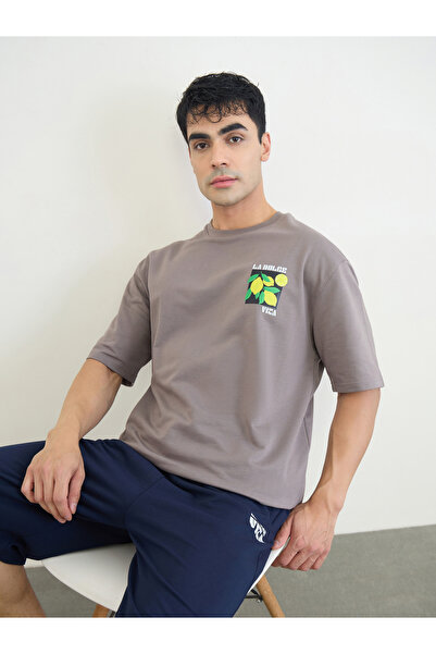 Styli Men Oversized Cotton Blend T-Shirt and Shorts Set