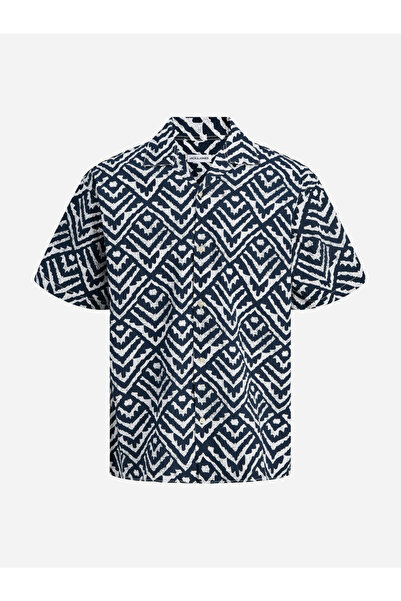Jack & Jones Men All Over Print Resort Collar Shirt
