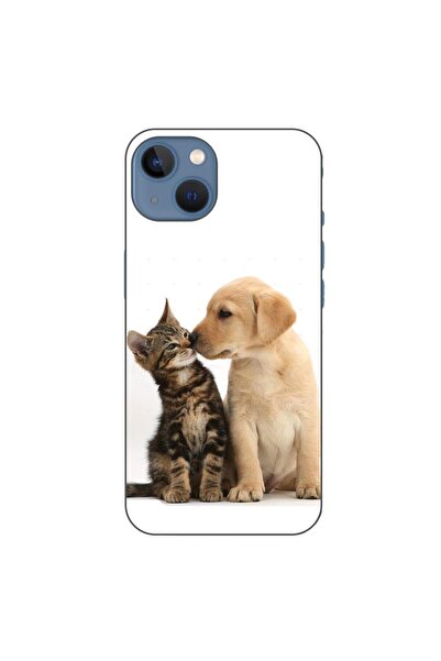 OEM Husa compatibila cu Apple iPhone 13 Silicon Gel Tpu Model Pisicuta Catelu...