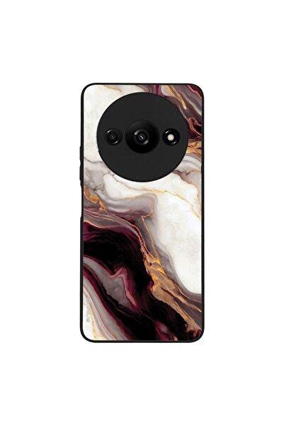 Sonique Θήκη Marble Series για Xiaomi Redmi A3 / Redmi A3x Μπορντώ
