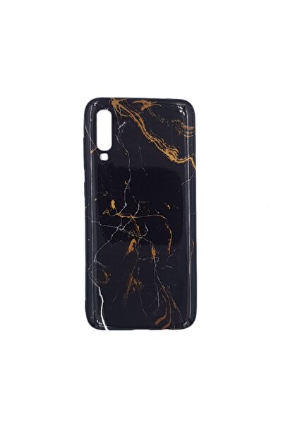 OEM Θήκη Marble Silicon Samsung Galaxy A70/A70s Black / Gold