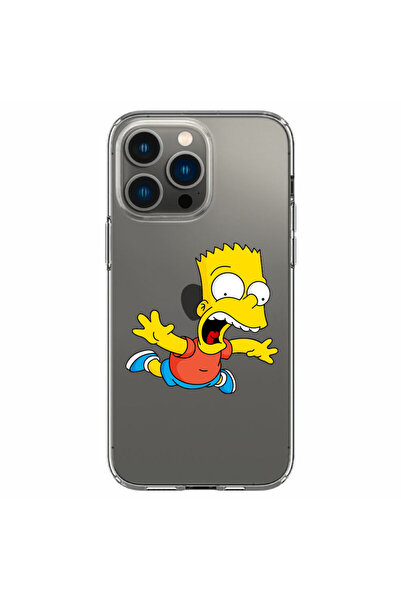 OEM Θήκη συμβατή με Apple iPhone 14 Pro, διαφανής σιλικόνης, με σχέδιο Simpso...