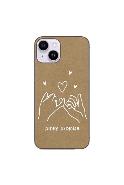 OEM Θήκη συμβατή με Apple iPhone 14 από σιλικόνη gel TPU με σχέδιο BFF Ροζ Υπ...