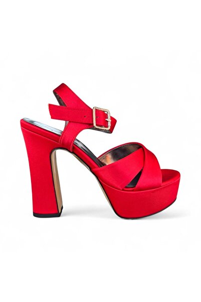 Hayati Arman Women's Cross-Strapped Thick Heeled Platform Evening Dress Shoes...