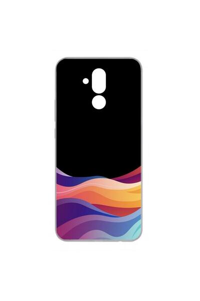 OEM Θήκη συμβατή με Huawei Mate 20 Lite Σιλικόνης Gel TPU με σχέδιο Νέον Κύματα