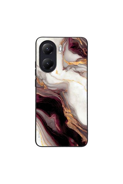 Sonique Θήκη Marble Series για Xiaomi Poco X7 Pro 5G Μπορντώ