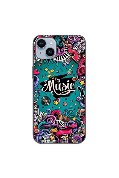 OEM Husa compatibila cu Apple iPhone 15 Plus Silicon Gel Tpu Model Pop Art Music