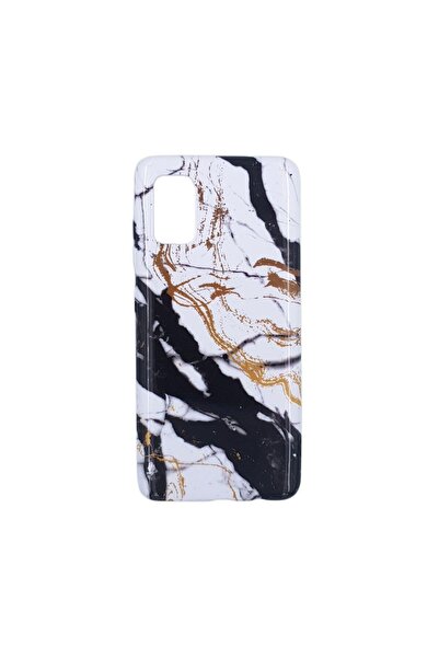 OEM Θήκη Marble Silicon Samsung Galaxy A41 Black / White