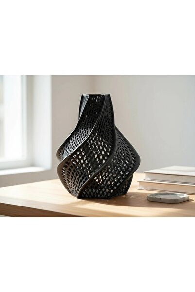 OEM Vază Decorativă Imprimată 3D Design Modern - Negru compozit fibra de carbon