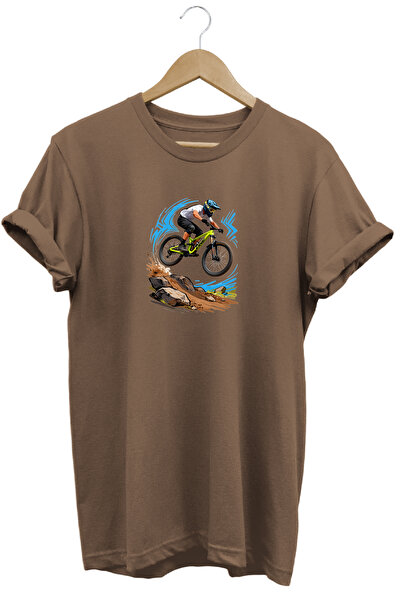 WİDİ Unisex Regular Mountain Bike and Motocross Graphic Printed Crew Neck T-S...