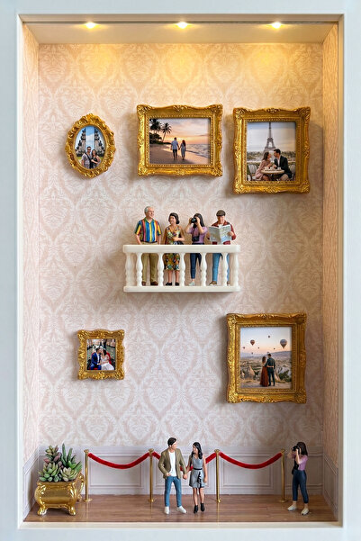 Minyatür Balkon, Minyatür Müzeler için Balkon, 1/50 Ölçek Uyumlu, Maket Balkon 5x2x2cm