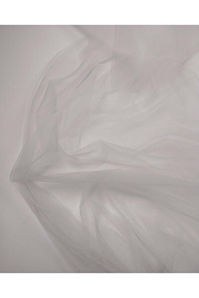 Kumaş Parça White Dream Tulle Fabric Thin, Light, Transparent for Evening Dre...