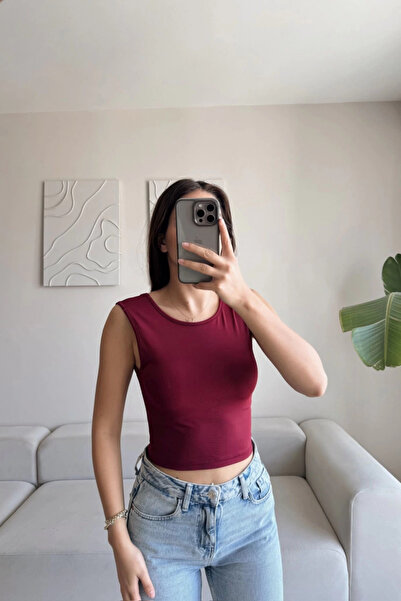 KauFurn Sırt Dekolteli Basic Bluz