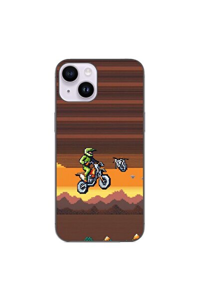 OEM Θήκη συμβατή με Apple iPhone 15 από σιλικόνη gel TPU με σχέδιο Pixel Art ...