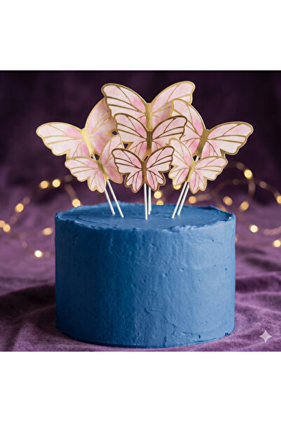 luvissi shelves Cake Decoration Butterfly 10 Pcs Pink