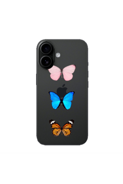 Other Apple Iphone 16 plus Triple Butterfly Transparent Silicone TPU Θήκη