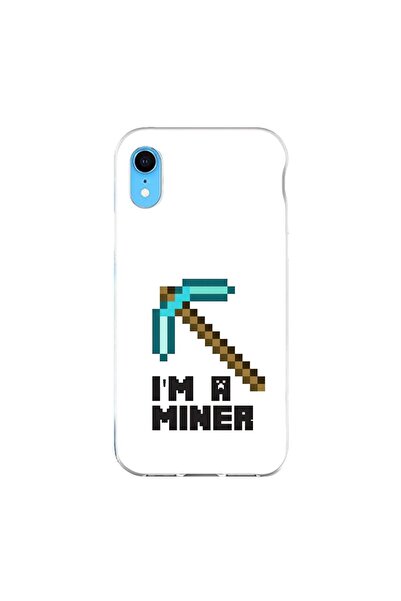 OEM Husa compatibila cu Apple iPhone XR Silicon Gel Tpu Model Minecraft Miner