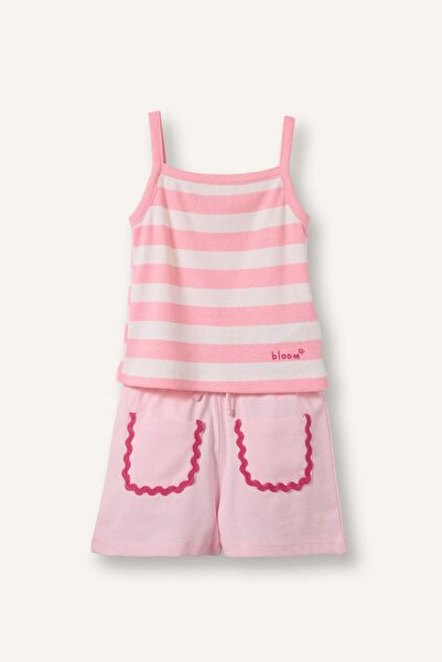DeFacto Ribbed 2-Piece Light Pink Strap Set for Baby Girl I0047A526Hs