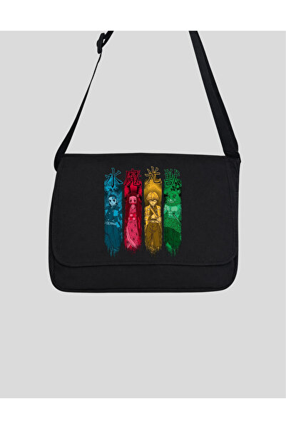 dompulerimoda Demon Slayer Kimentsu No Yaiba Printed Black Backpack