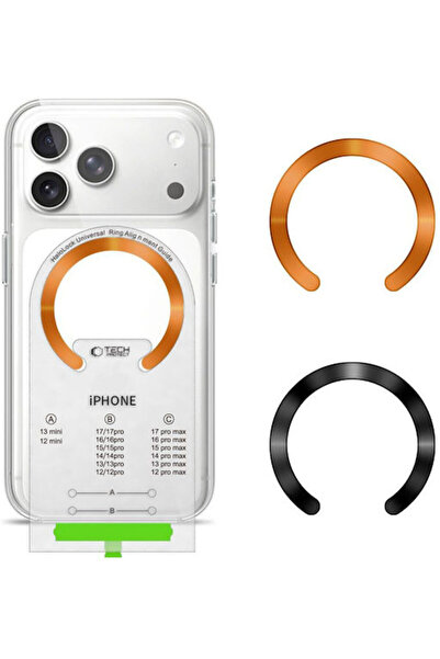 Tech-Protect Δαχτυλίδι MagSafe Mmp-210 Με Οδηγό Ευθυγράμμισης Μαύρο & Κοσμικό...