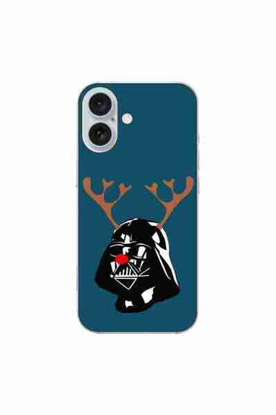 OEM Husa compatibila cu Apple iPhone 16 Silicon Gel Tpu Model Craciun Darth V...