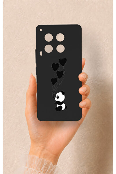Vip Case Tcn Camon 30 Uyumlu Kalpli Panda Desenli Silikon Kılıf
