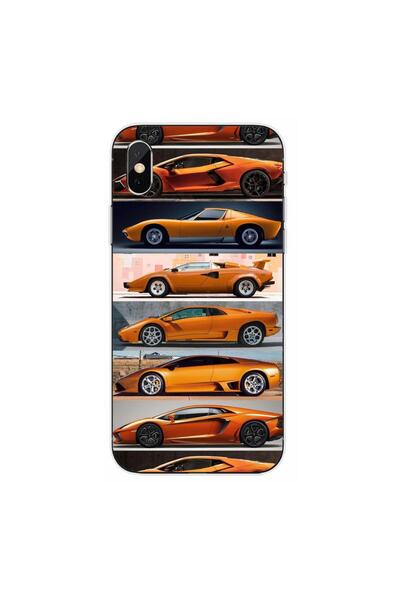 OEM Husa compatibila cu Apple iPhone XS Silicon Gel Tpu Model Masini Lamborghini